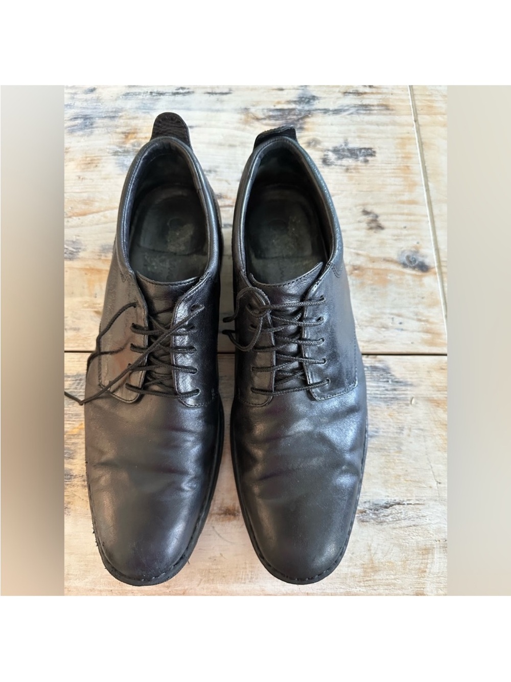 Cole Haan Men's Black Leather Derby Lace-Up Shoes